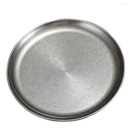 Dinnerware Sets Stainless Steel Tray Dinner Plates BBQ Kitchen Gadget Container Banquet Barbecue Fruit Service