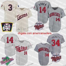 Baseball Jerseys MN 1969 3 Harmon Killebrew 1987 28 Bert Blyleven 1991 Kent Hrbek Kirby Puckett Vintage Retro Throw back