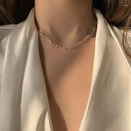 Chains 925 Sterling Silver Women Necklace Luxurious Indifferent Minimalist Style Stacked Clavicle Chain