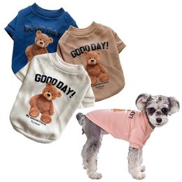 Dog Apparel Cute winter pet dog clothing warm dog pull-up shirt suitable for small and medium-sized dogs coat Chihuahua Bichin French bulldog 231109