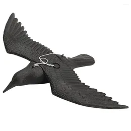 Garden Decorations Bird Tool Simulation Crow Model Plastic Animals Ornament Yard Black