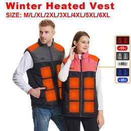 Women's Vests Winter Men's Women's Warm Vest Heated Vest USB Intelligent Dual Control Switch 9-11-15-21 Zone Heated Vest Hunting Heated Vest 231109