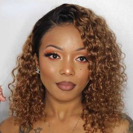 Lace Wigs Wig small curl black wig fluffy explosive head with parted forehead lace full head cover hair