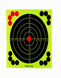 Shooting Targets 12 inch Adhesive Target Splatter Glow S Rifle Florescent Paper Target7574083