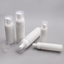 100pcs Cleanser Mousse Bottle Empty Refillable Plastic Pump Bottle Vial Trip Pot Foam Soap Liquid Mousse 50/80/100/150/200ML