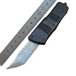 1Pcs High End Small MT UT AUTO Tactical Knife VG10 Damascus Steel Blade CNC 6061-T6 Handle EDC Gift Knives With Nylon Bag