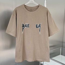 Designer t shirt 2023 Summer High Edition Li Loose Simple Unisex Flash Letter Couple Round Neck Sleeve T-Shirt