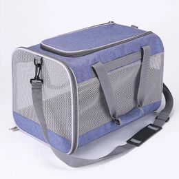Dog Carrier Breathable Pet Folding Box Portable One Shoulder Cat Bag Travel Carrying Car
