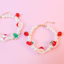 Dog Collars Christmas Pet Collar Specials Cross-border Amazon Cat Pearl Necklace Jewelry Santa Tree Bells