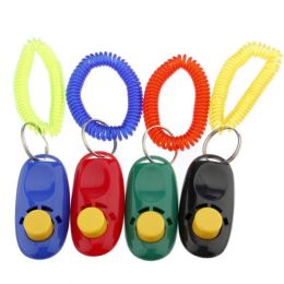 Wholesale Dog Pet Cat Puppy Button Click Clicker Training Trainer Aid Wrist Strap Guide pet dog cat trainer wristband ZZ