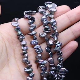 Chains Natural Fresh Water Pearl Necklace Irregular Shaped Black Beads For Women Jewelry Party Banquet Gift