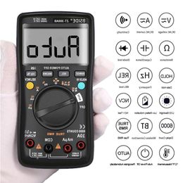 FreeShipping Professional Auto/Manual Digital Multimeter 6000 Counts LCD True RMS Smart Voltage Current Frequency Temperature Meter Qnkhw