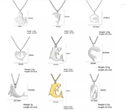 Pendant Necklaces Est Cute Girly Necklace Dolphin Kids Jewelry Fish Custom Stainless Steel Gold Plated