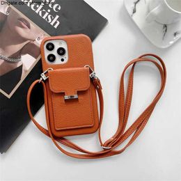 Strap Fashion Shoulder Phone Case With Card Holder For Iphone 13pro Case 11 12pro 11promax Xsmax Xr X 7plus 8p Leather Designer Phone case1