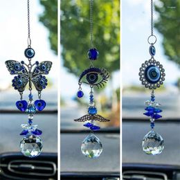 Garden Decorations Beautiful Blue Eye Sparkling Crystal Charming Iridescent Demon Pendant Decorative Elegant Sun Catcher