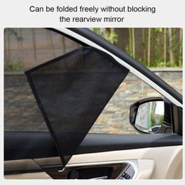 Car Sunshade Black Curtain Front Rear Magnetic Shield Side Window Visor