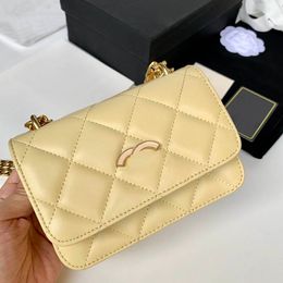 Mini Enamel Buckle Flap Women Crossbody Bag Multi Pocket Card Holder Classic Cute Gold Hardware Coin Purse Versatile Designer Wallet Underarm Bag Fanny Pack 15CM