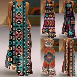 Casual Dresses Women V Dress Sleeveless Size Daily Print Maxi Neck Vintage Petite For A Line Sweater Set