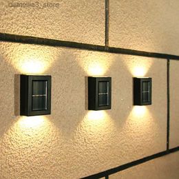 Solar Wall Lights 1-4pcs Outdoor Solar LED Lamp Smart Waterproof Porch Wall Lights for Balcony Courtyard Garden Decorative Landscape Street Light Q231109