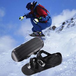 Snowboard Bindings Mini Short Ski Skates Skis Boots Skiboards Adjuatable Snowboard Boots Skiboards Portable for Winter Outdoor Sports 231109