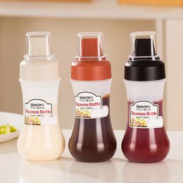 350 ml squeeze bottle five hole scale bottle Salad ketchup easy to press bottle with dust lid kitchen tool