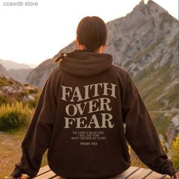 Women's Hoodies Sweatshirts 2023 New Hooded Long Sleeve Faith Over Wear Printed Sweatshirt T231110