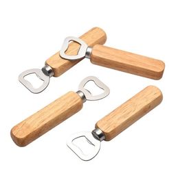 Party Favor Wood Handle Beer Bartender Bottle Openers Soft Drinks Bottle Opener Engraving Custom Logo