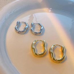 Hoop Earrings Trending Metal Geometry Earring Fashion Design Irregular Minimalist For Women Jewellery Gift 2023