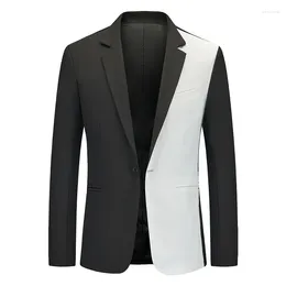 Men's Suits 2023 Foreign Trade Personality Colour Match Leisure Suit Coat Europe And America Fashion Simple Jacket