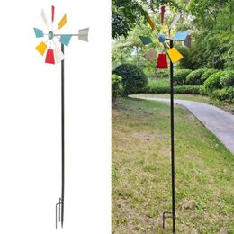 Garden Decorations Wind Spinner Iron Coloured Weather Resistant Outdoor Sculpture For Landscape Decoration