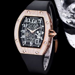 rm67-01 Luxury Mens Mechanics Watch Richa Milles Wristwatch Wristwatches Men Watches Automatic Movement Waterproof Rubber Band Sapphire Crystal Montres de luxe