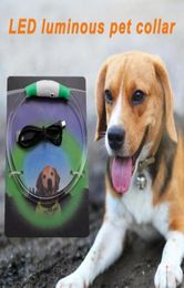 Dog Collars Leashes LED Pet Necklaces Collar Night Safety Flashing Glow In The Dark Dogs Leash Neck Band Luminous Fluorescent Su2608204