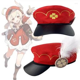 Party Supplies Game Genshin Impact Klee Cosplay Beret Lolita Girls Anime Kawaii Hat Women Student Funny Hats Props Cute Loli Accessories