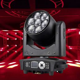 EU Stock 7X40W 4in1 RBGW Zoom Wash LED Moving Head Light Big Bee Eyes Stage Lighting With PowerCON Port For Wedding Party Club