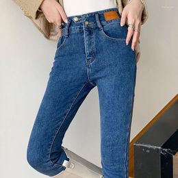 Women's Jeans Streetwear Skinny Pencil Denim Pants Wome Korean High Waist Slim Stretch Ankle-length Women Casual Vaqueros