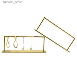 Jewellery Boxes Metal Earring Show Stand Gold Colour Luxury Jewellery Ring Holder Rack Home Women Desk Decaration Organiser Shelf Q231109