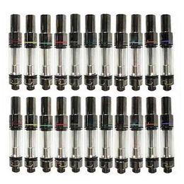 Roved Glass Carts Atomizer 0.8ml 1.0ml Ceramic Coil Vape Pen Cartridges Empty Tank Atomizers 510 Thread Thick Oil Dab Wax Vaporizers 11 Colours