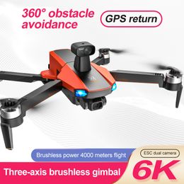 35Mins Flying Night Vision Gps 5G Drones 6K HD ESC Cameras 5Km Image Transmission Brushless Motor Aircraft Three Axis Gimbal Obstacle Avoidance Quadcopter RC Drone