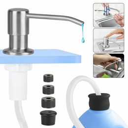 Kitchen Faucets Stainless Steel Sink Soap Dispenser Extension Tube Kit For Hand Pumps Detergent Liquid Lotion JA55