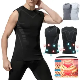 Men's Body Shapers Control Fast Fitness Dry Comfortable Top Shaping Sleeveless Ionic Vest Tummy Breathable Cycling Shirts
