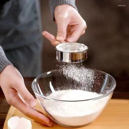 Baking Tools Stainless Steel Manual Flour Sifter Duster 40 Mesh Round Powdered Sugar Strainer Sieve Accessories