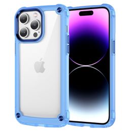 Armor Transparent Clear Shockproof Phone Cases For iPhone 15 14 Plus 13 12 11 Pro Max Xs Max Xr Samsung S24 S23 A32 A14 A54 5G Crystal Clear Cellphone Case Back Cover