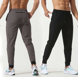 LU womens LL Men's Jogger Long Pants Sport Yoga Outfit Quick Dry Drawstring Gym Pockets Sweatpants Mens Casual Elastic Waist fitness leggings Workout pants