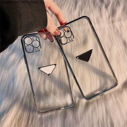 Cell Triangle Luxury Phone Cases IPhone Case Transparent Designer Plated Frame For IPhone14 Pro Max Plus 13promax 12 Mini Xs Xr 7 8p Phone case1