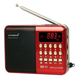 LED Screen Portable Digital FM Radio USB TF card MP3 Player Elder Speakers4676464