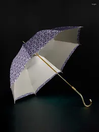 Umbrellas Windproof Womens Umbrella Cane Long Handle Parasol Sunshades Rain Golf Antirain Coating Sombrillas Big