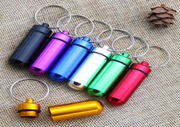 Organization Waterproof Aluminum Keychain Medication Pill Box Portable Mini Travel Pills Boxes Medicine Vitamin Holder Container C1841294