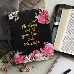 Evening Bags Pretty Floral Bible Verse Print Women's Christian Be Strong and Let Your Heart Take Courage Words Carrying 2023 231108