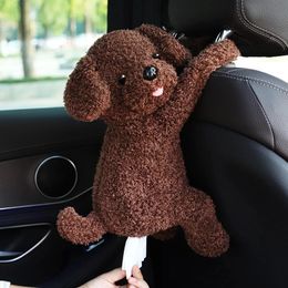 Tissue Boxes Napkins Cute Car Accessories Woman Box Creative Lovely Teddy Dog Plush Holder for Armrest Seat 231108