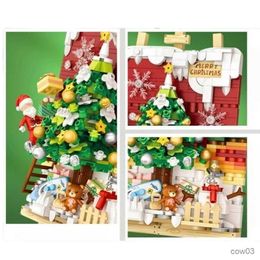 Blocks Christmas tree stereograph painting children's building blocks assembling toys for children's Spring Festival gifts R231109